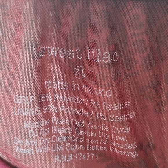 Y2K Butterfly Mesh Babydoll Cami — Sheer Tulip Hem, Adjustable Straps — NWT XL - Picture 6 of 6